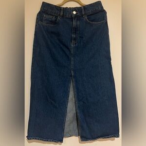 Massimo Dutti Blue Denim Skirt